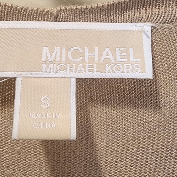 MICHAEL by Michael Kors Beige Open Front Cardigan Size S - Picture 2 of 8